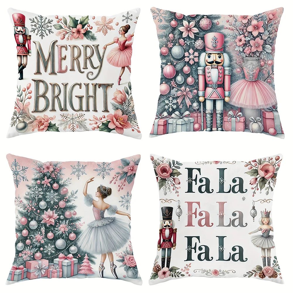 Christmas Nutcracker Ballet Princess Decoration Pillowcase