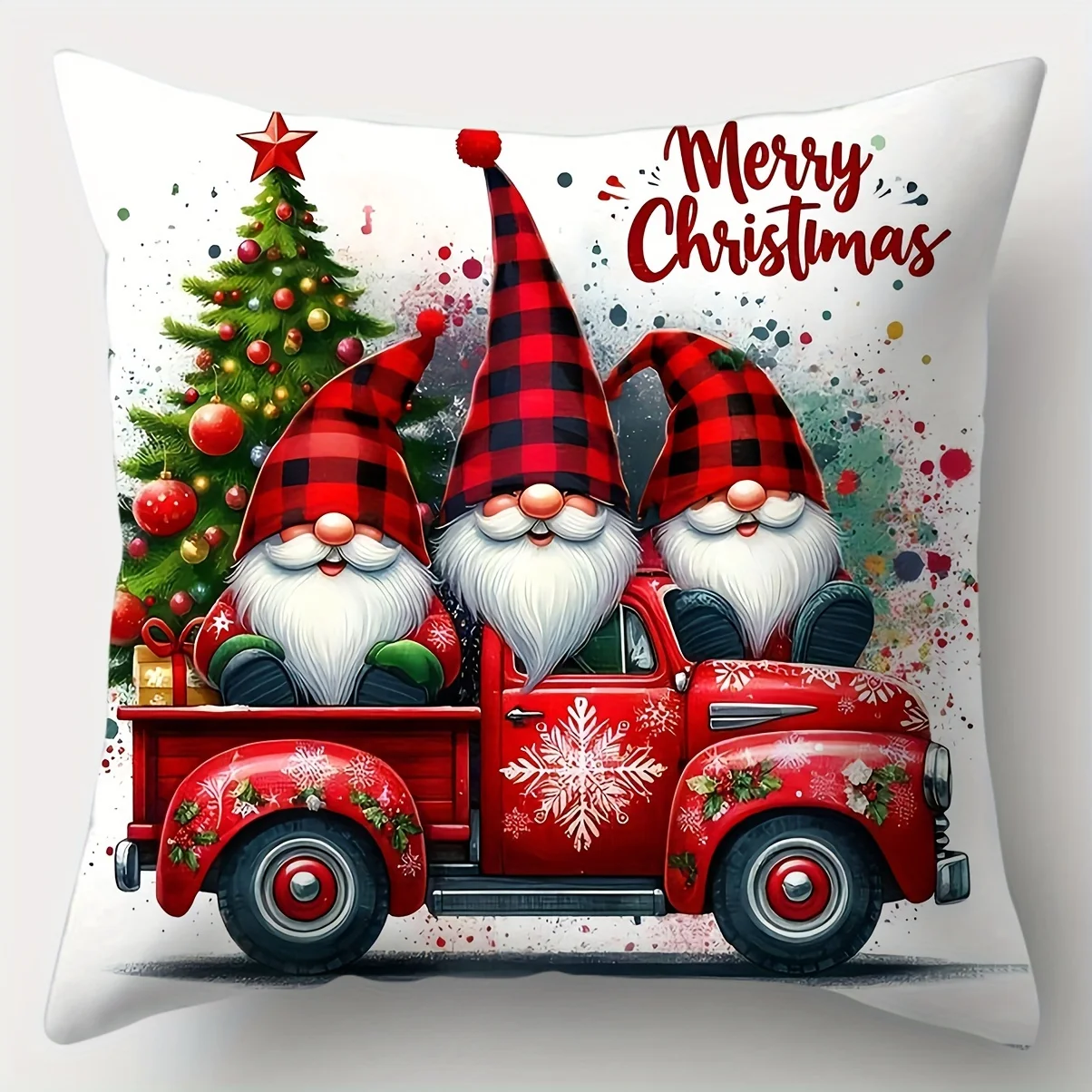 1pcs Christmas Decorative Sofa Accent  Throw Pillow Covers 18" x 18",