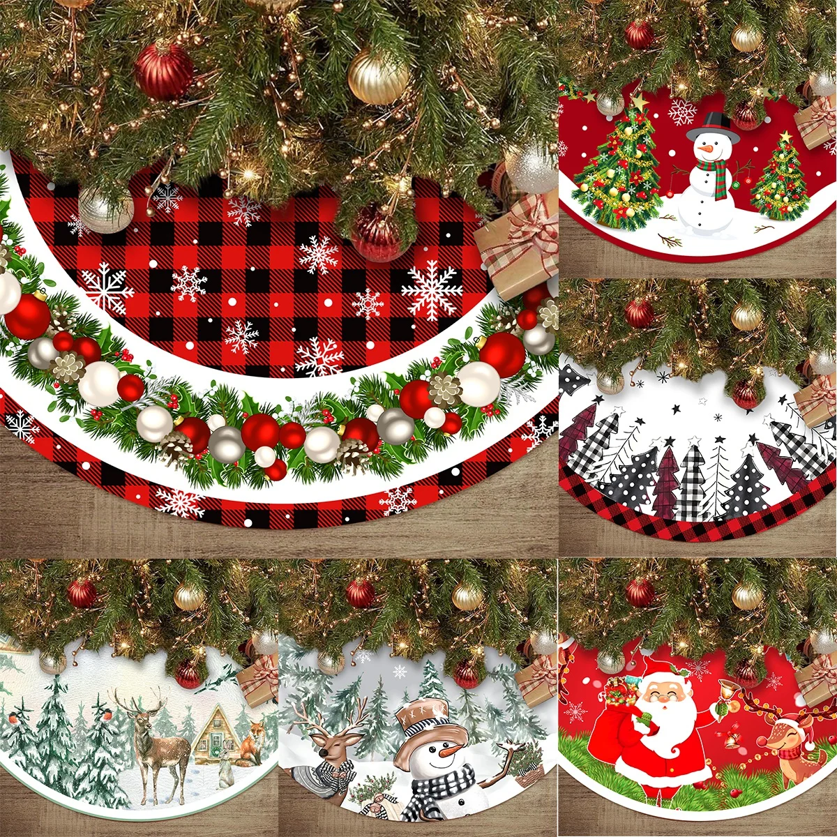 Christmas Tree Skirts Plush Base Mat 90/120cm