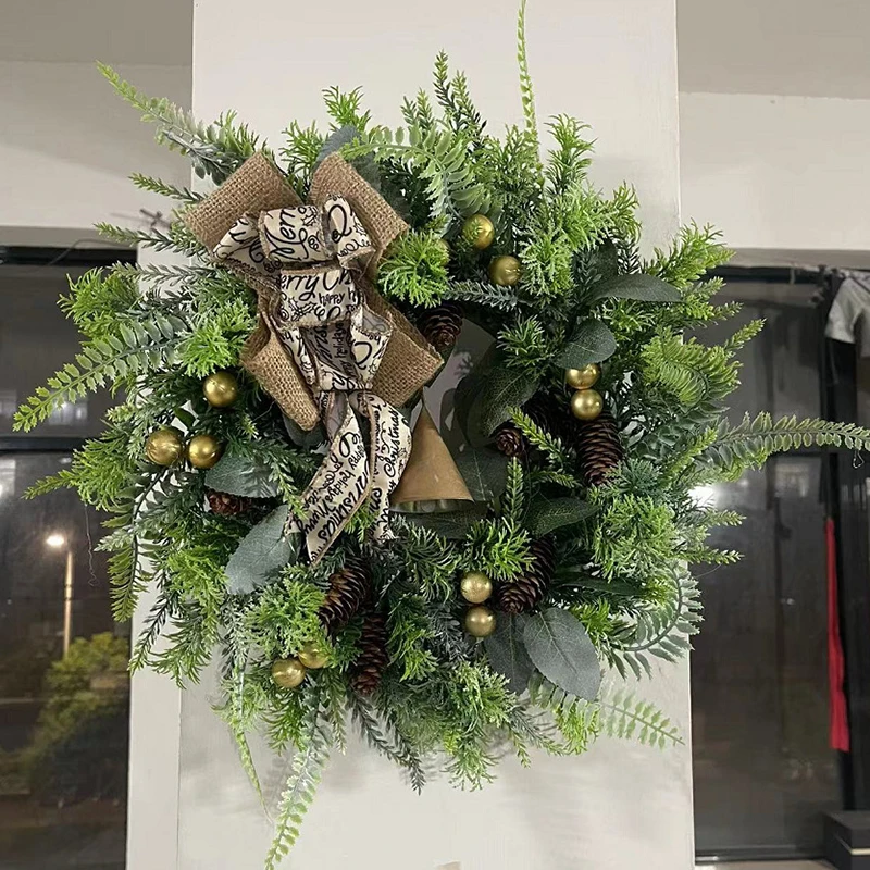 Farmhouse Christmas Wreath With Bells