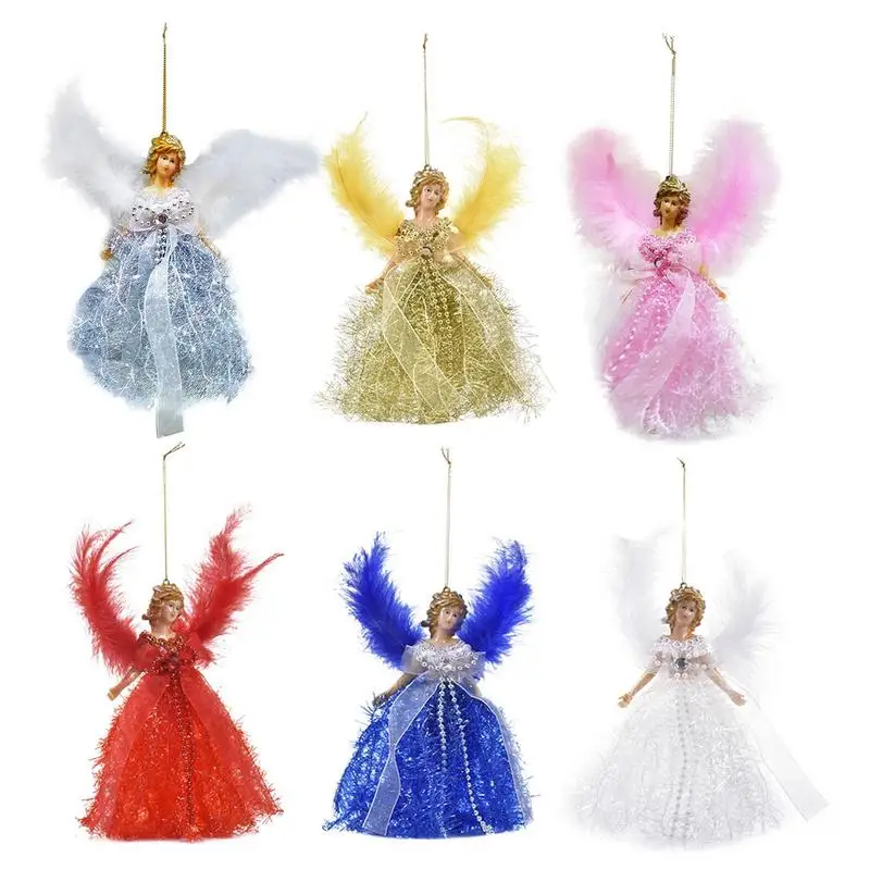 Christmas Tree Angel Doll Topper With Wings