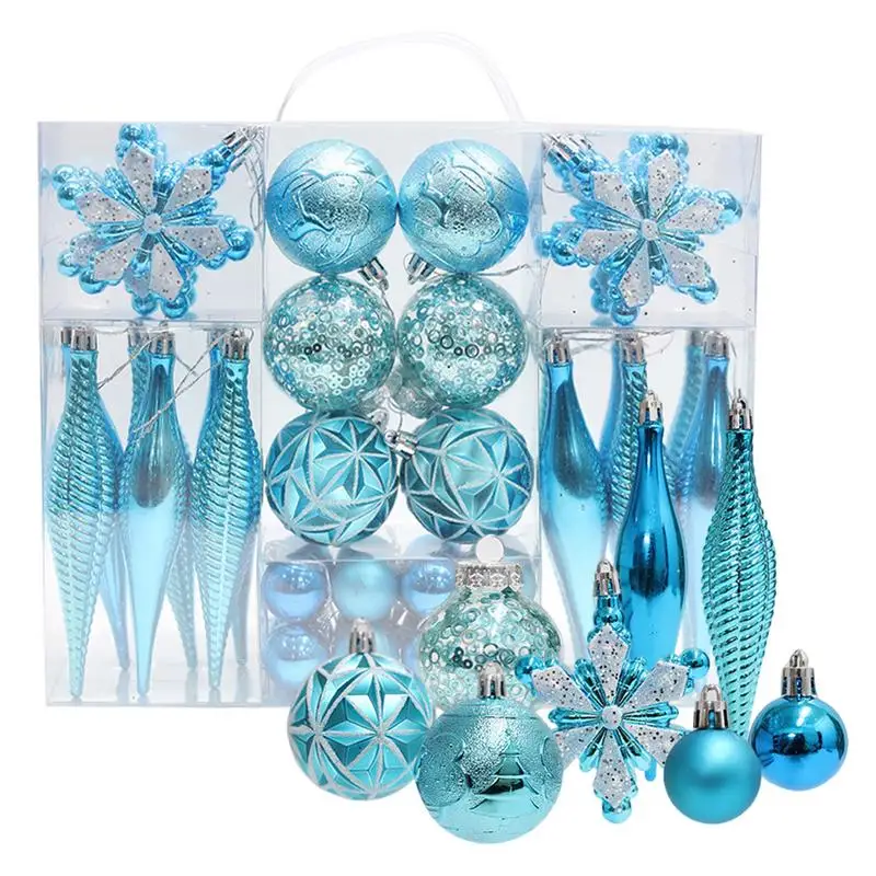 Christmas Tree Ball Set 40X Decorative Shatterproof Ornament